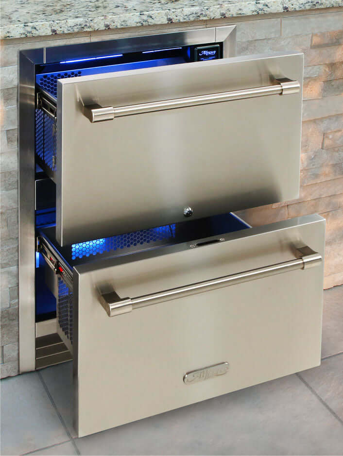 Alfresco 24" PolarCore™ Undercounter 2 Drawer Outdoor Refrigerator - Image 3