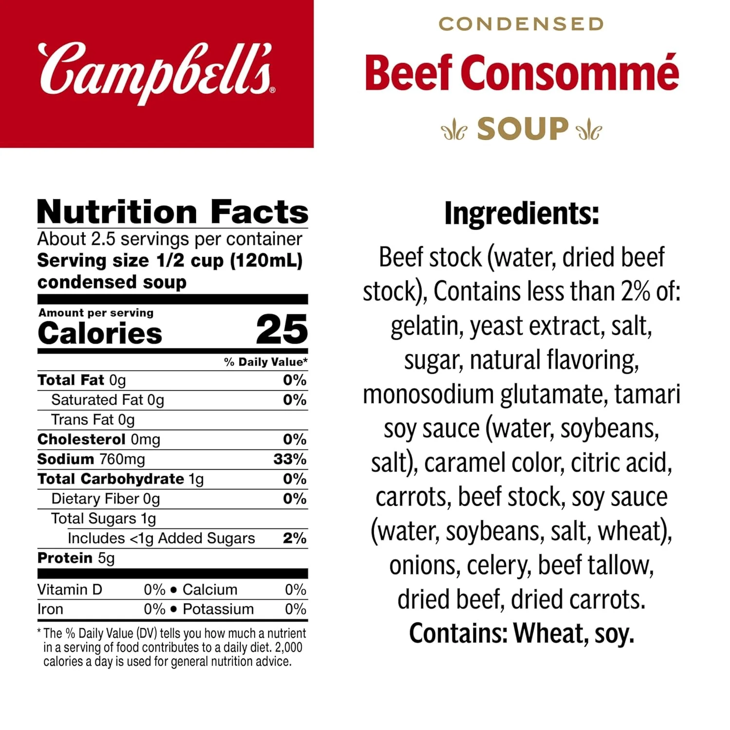 Campbell's Condensed Beef Consomme Soup - Image 2