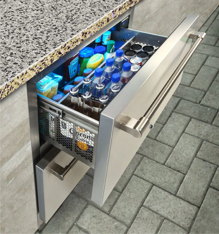 Alfresco 28" PolarCore™ Undercounter 2 Drawer Outdoor Refrigerator - Image 3