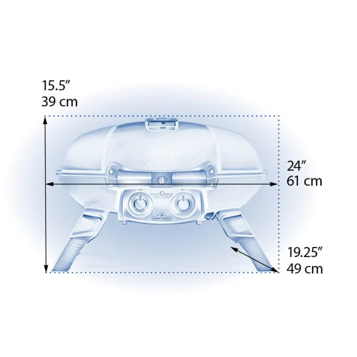 Napoleon TravelQ™ 285 Portable Gas Grill w/ Griddle, Red - Image 2