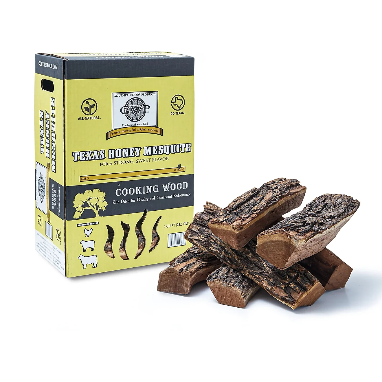 Gourmet Wood Texas Honey Mesquite Wood Splits