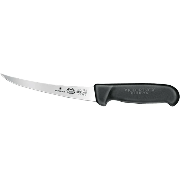Victorinox 6'' Curved Boning Knife - Semi Stiff Blade & Black Fibrox Handle